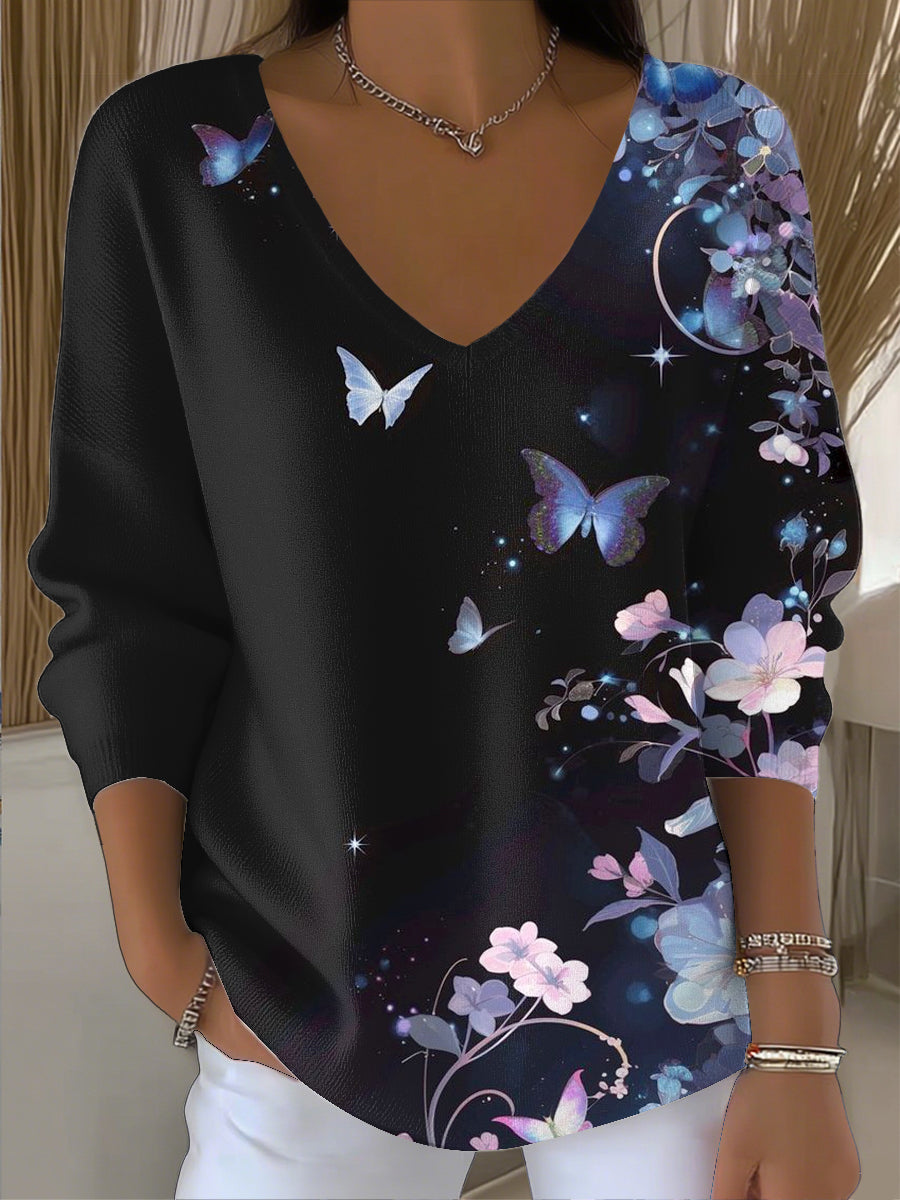 Γυναικείο Vintage Αφηρημένη πεταλούδα περιστασιακή κουκούλας