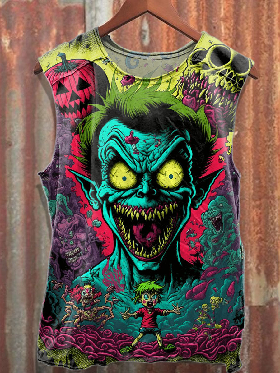 Retro Γκράφιτι Εκτύπωση Casual βαμβάκι δεξαμενή κορυφή