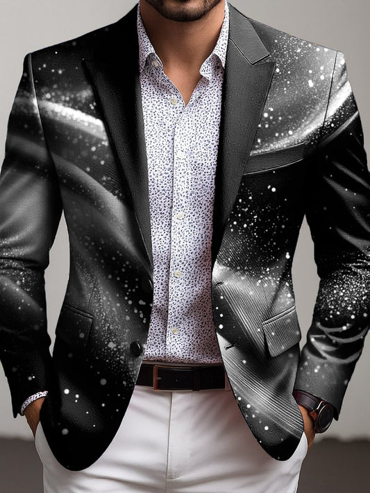 Ανδρική αφηρημένη υφή λωρίδα επιχειρηματικό μπουφάν επιχείρησης κουστούμια