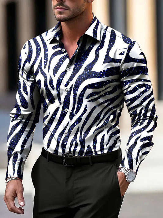 Ανδρικά ζώα εκτύπωση επαγγελματική Καθαρή πουκάμιση