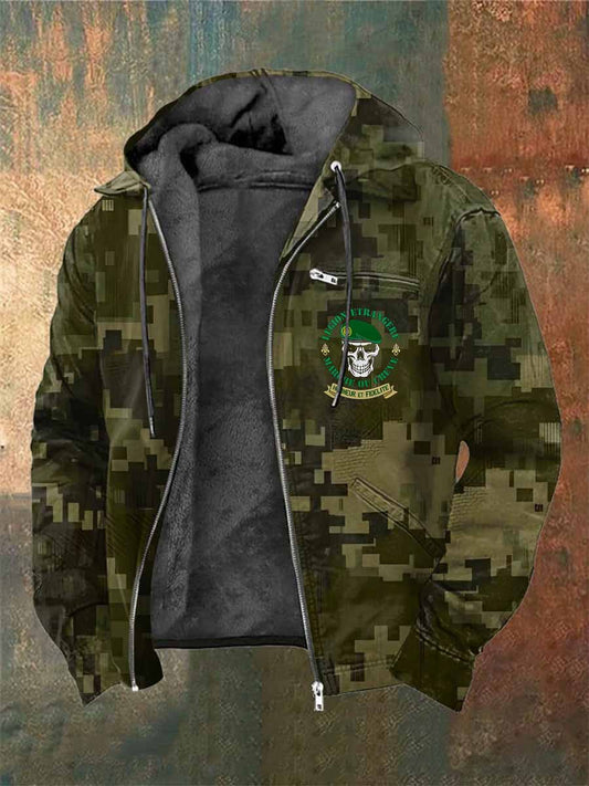 Μάνατο Vintage Regiment Étranger Français Imprimé À Capuches