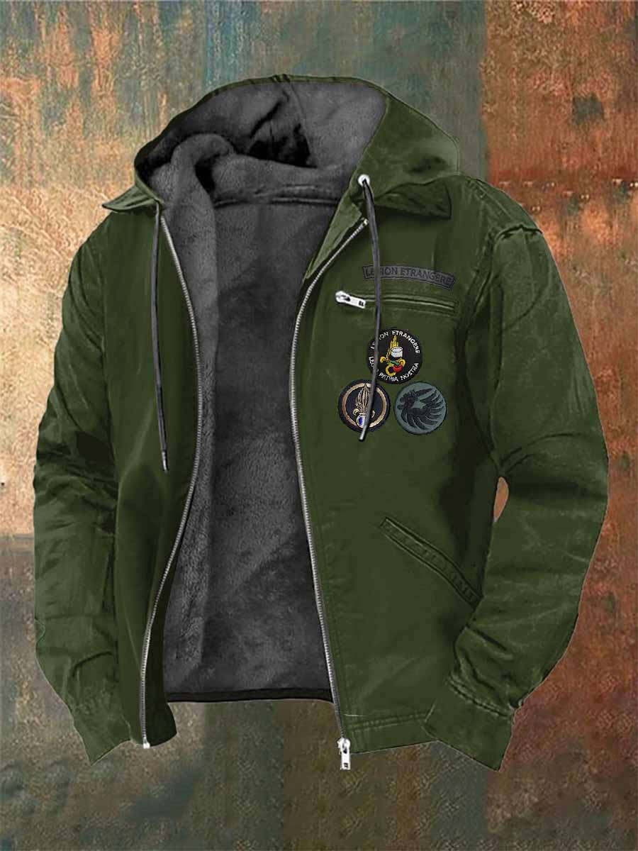 Μάνατο Vintage Regiment Étranger Français Imprimé À Capuches