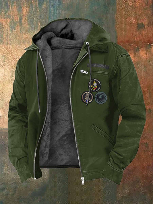 Μάνατο Vintage Regiment Étranger Français Imprimé À Capuches