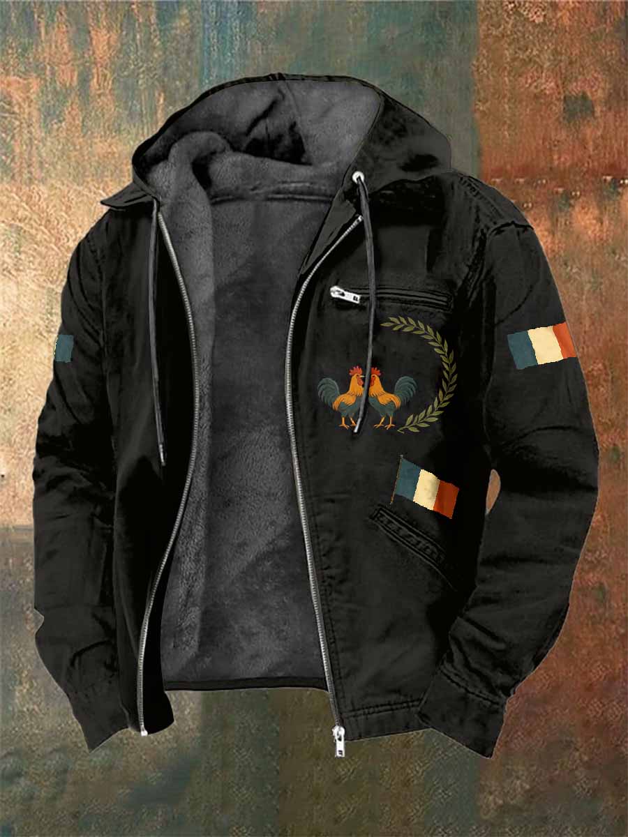 Ρετρό μπουφάν με κουκούλα