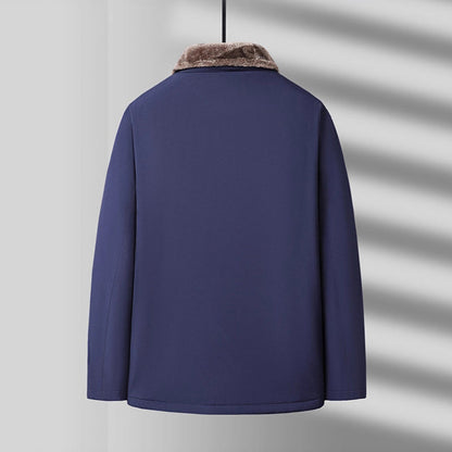 Ανδρικό ζεστό μπουφάν με βελούδινη επένδυση