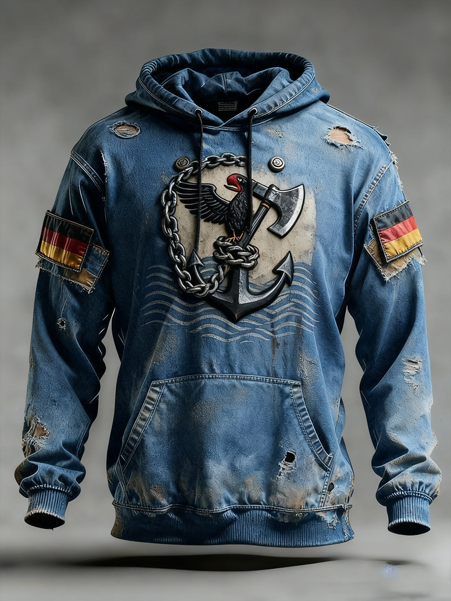 Ανδρικά Vintage γερμανική σημαία τέχνη εκτύπωση