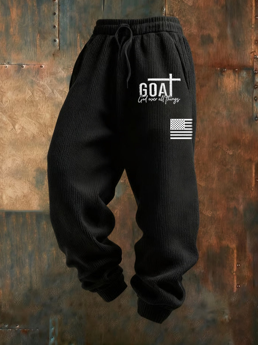 Ανδρική Retro Πίστη Εκτύπωση Χαλαρά περιστασιακά παντελόνια