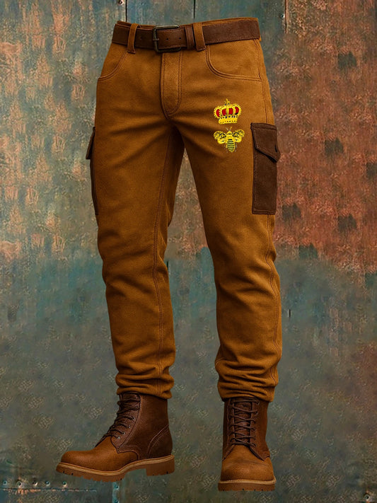 Ανδρικά Retro Vintage Εκτύπωση επιχειρήσεων χαλαρά περιστασιακά παντελόνια