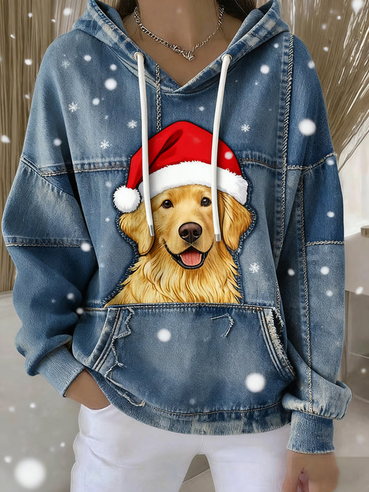 Γυναικείο Vintage ζώα Τέχνη Εκτύπωση περιστασιακό Retro Hoodie