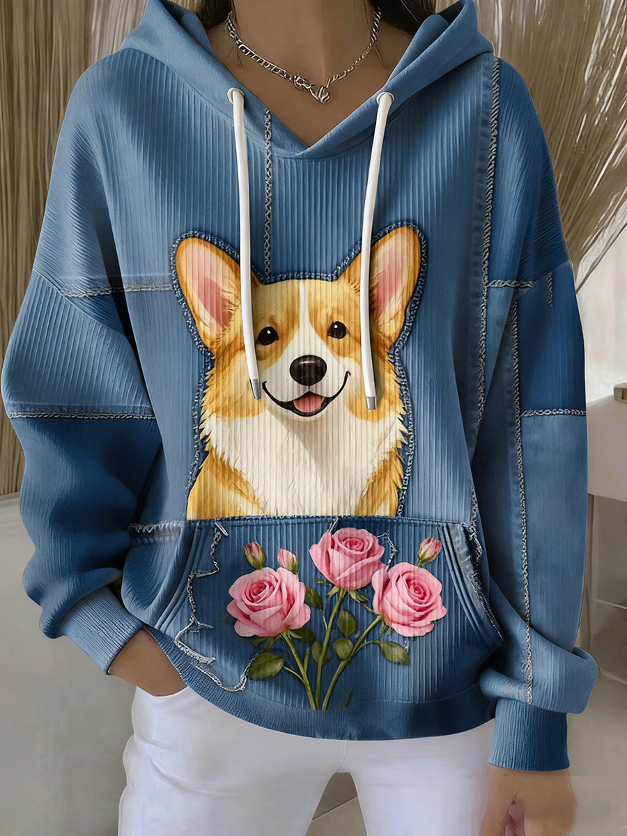 Γυναικείο Vintage ζώα Τέχνη Εκτύπωση περιστασιακή Retro Hoodi