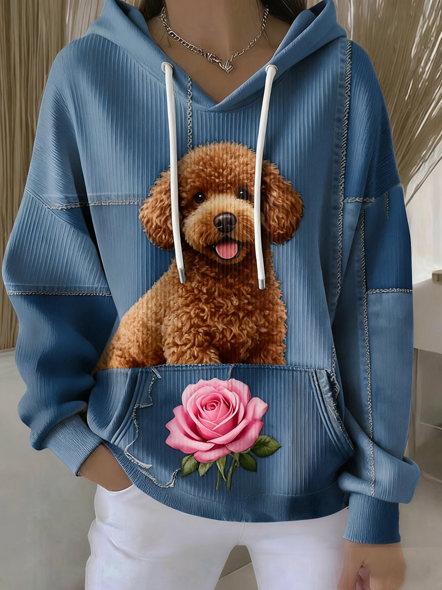 Γυναικείο Vintage ζώα Τέχνη Εκτύπωση περιστασιακό Retro Hoodie