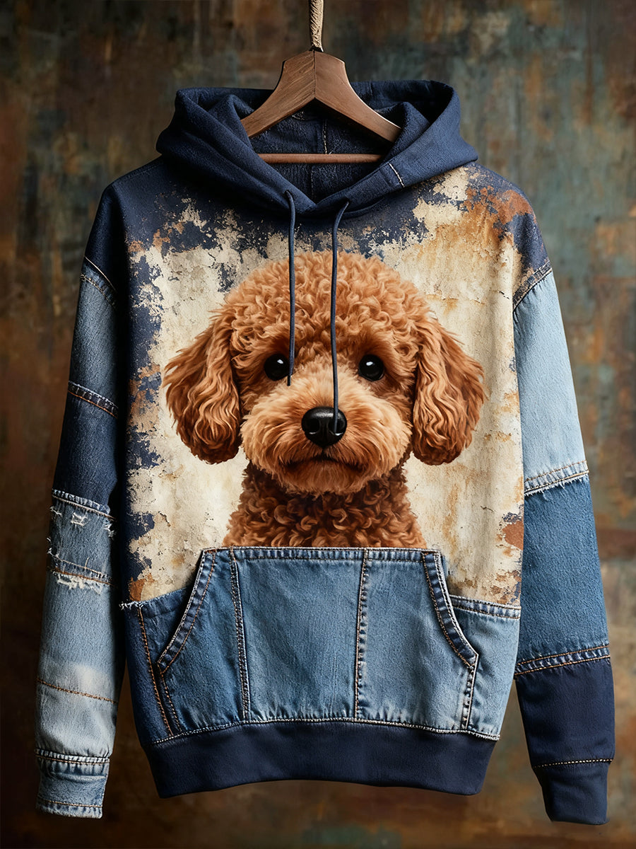 Unisex ζωική τέχνη εκτύπωση Casual Vintage Hoodie Hoodie