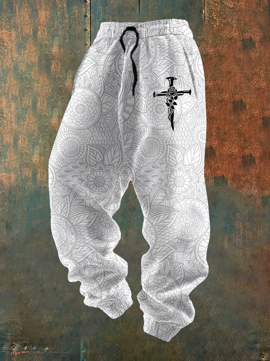 Ανδρική Retro Πίστη Εκτύπωση Χαλαρά περιστασιακά παντελόνια