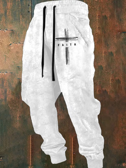 Ανδρική Retro Πίστη Εκτύπωση Χαλαρά περιστασιακά παντελόνια