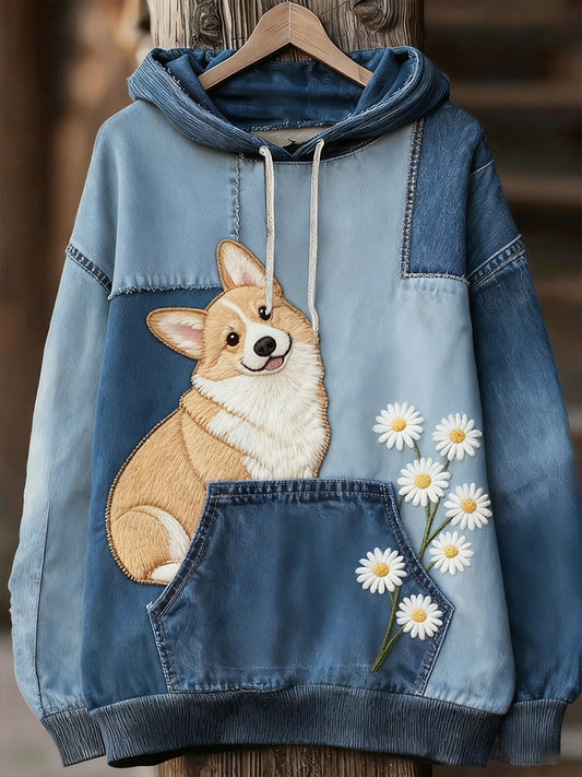 Unisex ζωική τέχνη εκτύπωση Casual Vintage Hoodie Hoodie