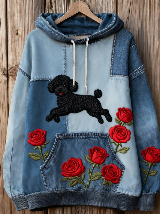 Unisex ζωική τέχνη εκτύπωση Casual Vintage Hoodie Hoodie