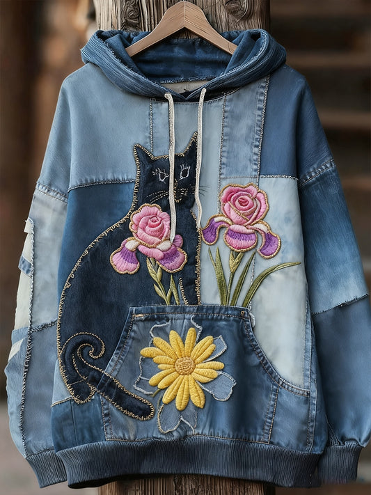 Unisex ζωική τέχνη εκτύπωση Casual Vintage Hoodie Hoodie