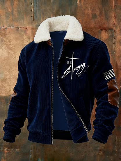 Ανδρικά ρετρο καλλιτεχνική περιστασιακή γούνα γιακά φερμουάρ σακάκι.