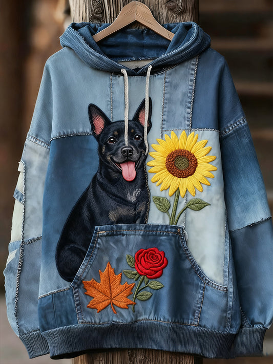 Unisex ζωική τέχνη εκτύπωση Casual Vintage Hoodie Hoodie